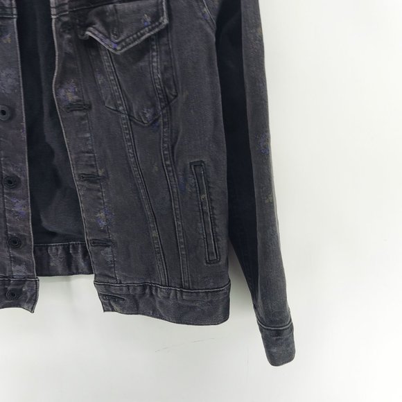 Lucky brand black denim jacket small the tomboy trucker - Picture 3 of 10
